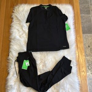 Healing hands, black scrub set